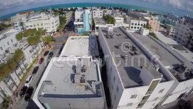空中视频华盛顿大道迈阿密海滩
